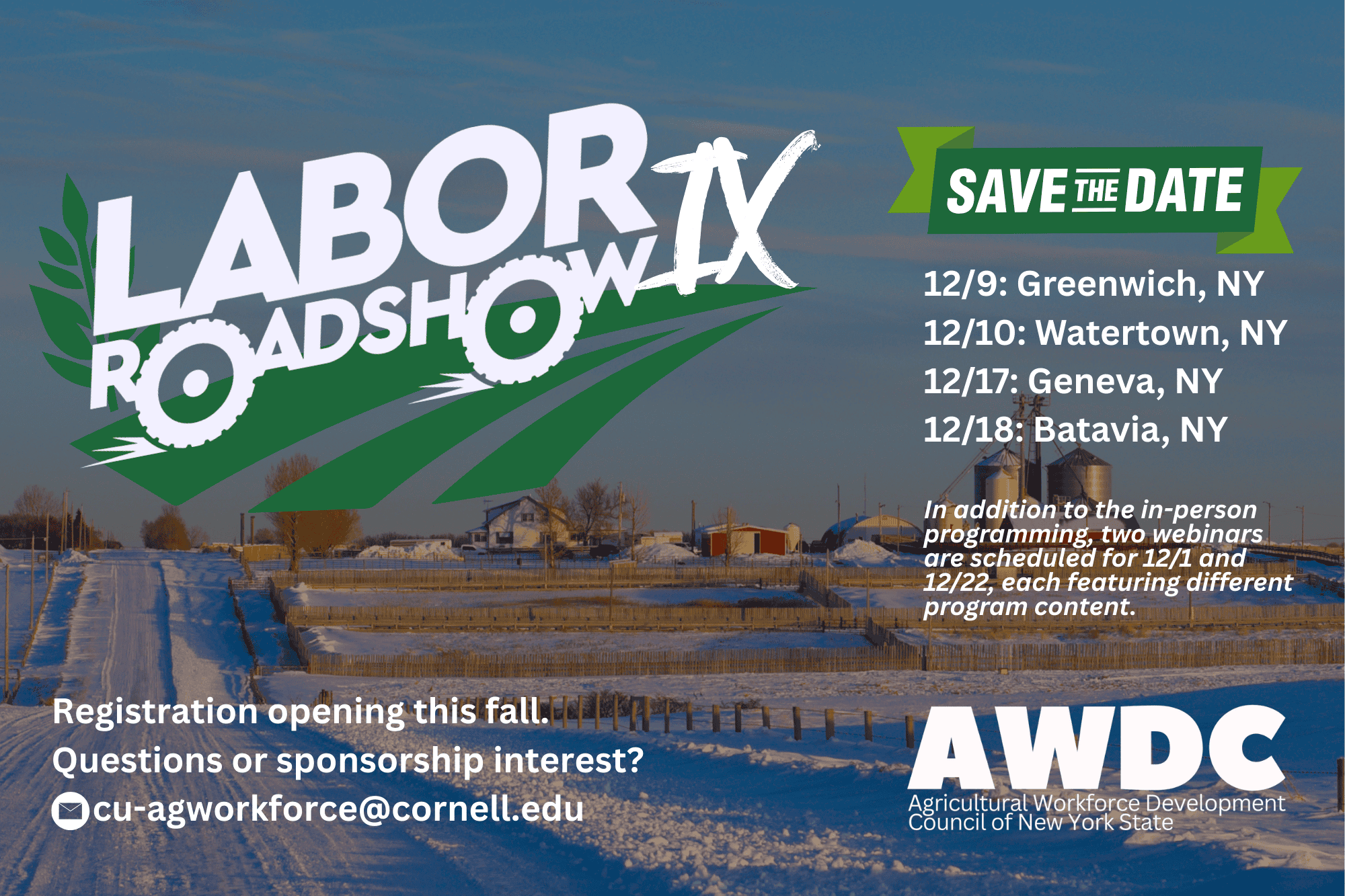 Comprehensive agricultural event promoting vegetable farming in New York State, featuring workshops on crop cultivation, farm management, and sustainable practices for local vegetable growers.